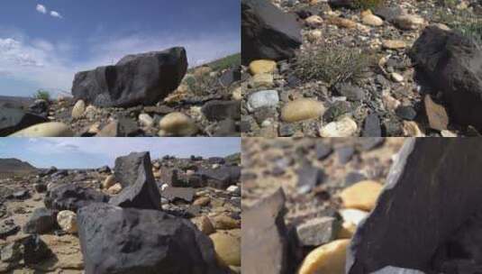 B新疆 准噶尔 巨石 运镜 静物 白天高清在线视频素材下载