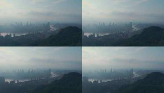 重庆南山鸟瞰大景航拍高清在线视频素材下载