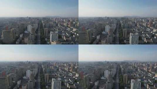 杭州城市风光交通高架桥航拍高清在线视频素材下载
