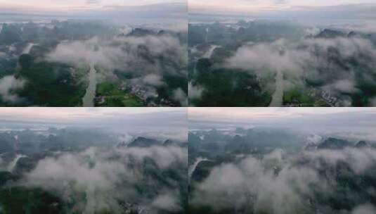 桂林山水喀斯特自然风光高清在线视频素材下载