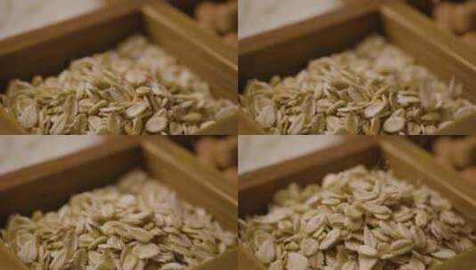 燕麦五谷杂粮从空中掉落高清在线视频素材下载