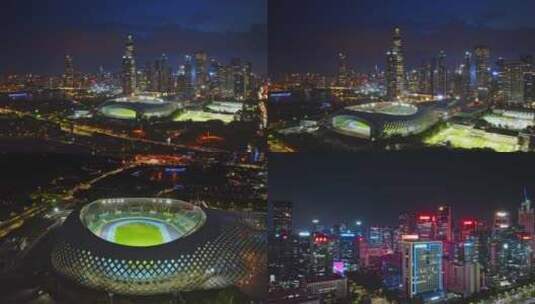 深圳城市夜景航拍合集HD高清在线视频素材下载