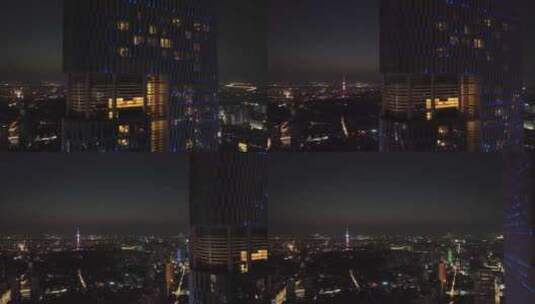 中国江苏南京城市天际线夜景风光高清在线视频素材下载