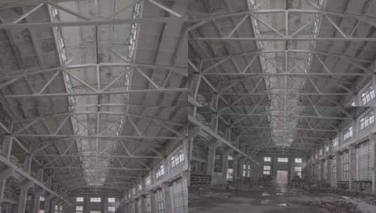 一座被废弃的厂房高清在线视频素材下载