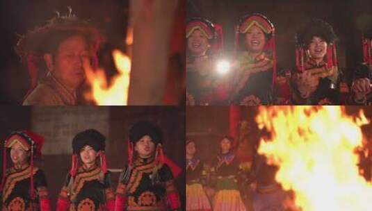 彝族新年 彝族民俗 少数民族舞蹈高清在线视频素材下载
