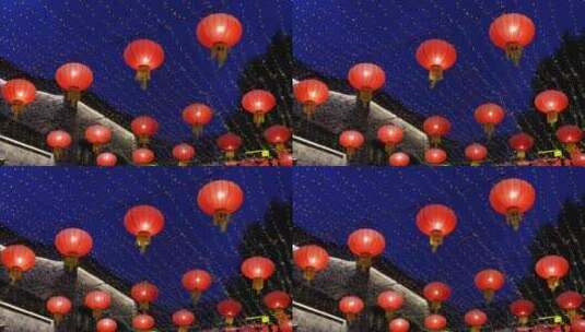 南京夫子庙秦淮风光带，红灯笼呈现的年味高清在线视频素材下载