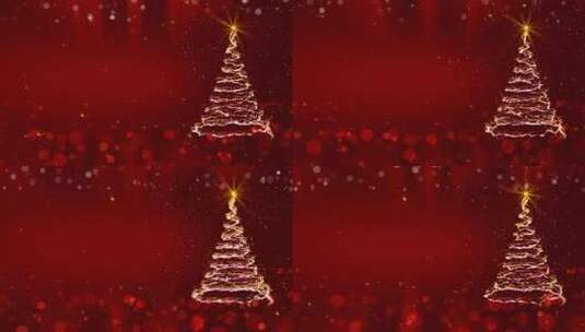 4K 圣诞节 霓虹 粒子 圣诞树 节日背景高清在线视频素材下载