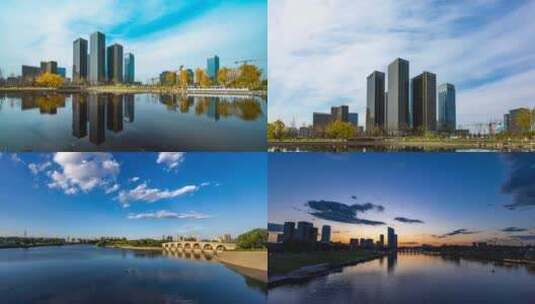 北京城市副中心 通州商务区高清在线视频素材下载