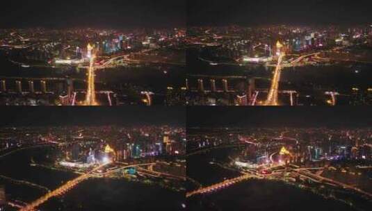 沈阳 城市 夜景 全景高清在线视频素材下载