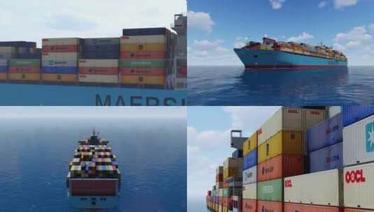 4K 巨型货轮运输高清在线视频素材下载