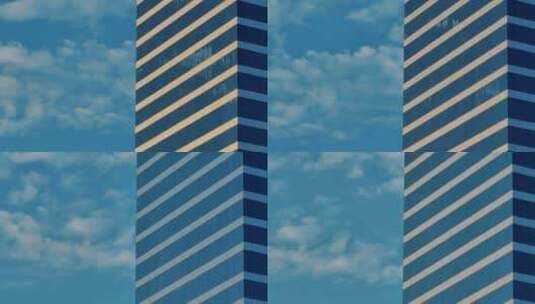 蓝天下的高楼大厦高清在线视频素材下载