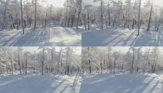 内蒙古大兴安岭冰雪雾凇、雪凇高清在线视频素材下载