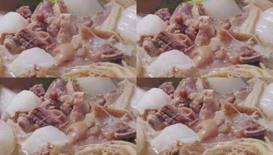 晚餐聚餐羊肉火锅美食聚餐实拍高清在线视频素材下载