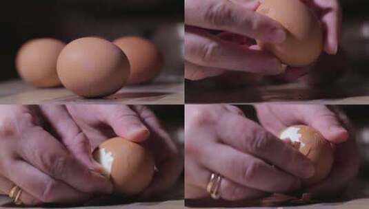鸡蛋 农家土鸡蛋 生鸡蛋高清在线视频素材下载