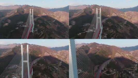 北盘江特大桥风景风光高清在线视频素材下载