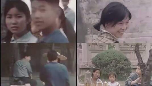 新中国70年代街头影像高清在线视频素材下载