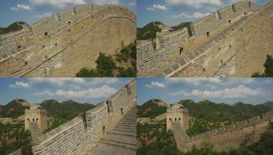 北京长城中国古代建筑中华图腾高清在线视频素材下载