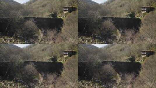 沿着Via Nova的古罗马桥在西班牙奥高清在线视频素材下载