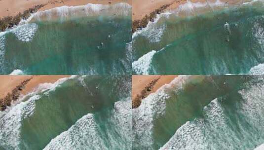 夏威夷欧胡岛风景海滩的鸟瞰——无人机拍摄高清在线视频素材下载