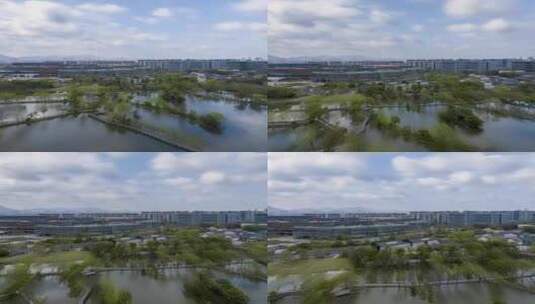 （延时）杭州阿里巴巴西溪园区春天风光高清在线视频素材下载