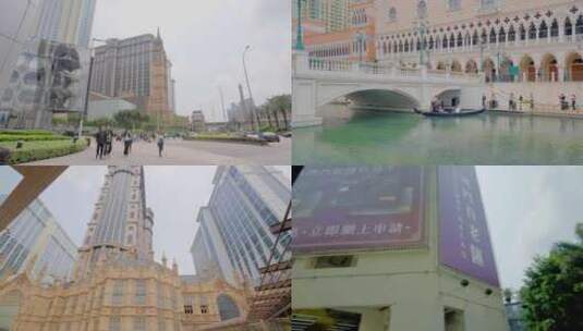 原创澳门威尼斯巴黎城市人文建筑合集4K高清在线视频素材下载