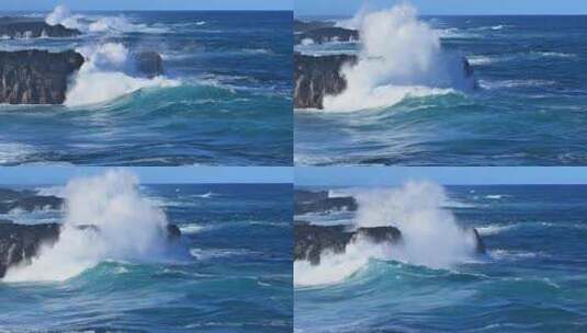 海浪浪花大海打浪波涛汹涌高清在线视频素材下载