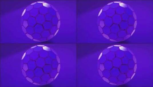 紫色科技球体展开背景高清在线视频素材下载