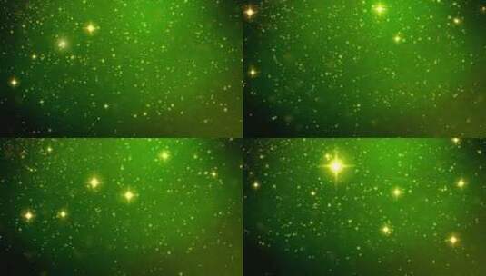 循环闪闪发光的星星绿色电影背景高清在线视频素材下载