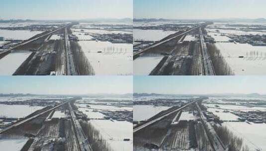 航拍雪景 唯美冬日空镜 立冬 冬至节气高清在线视频素材下载