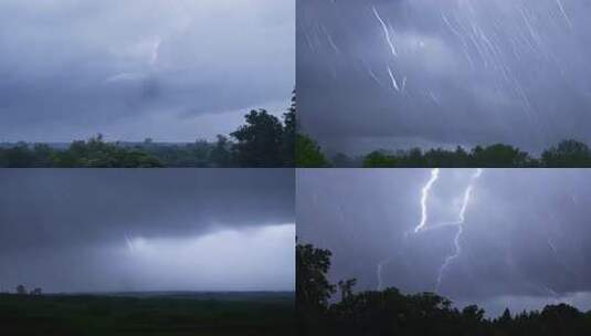 雷电打雷风雨交加 (3)高清在线视频素材下载