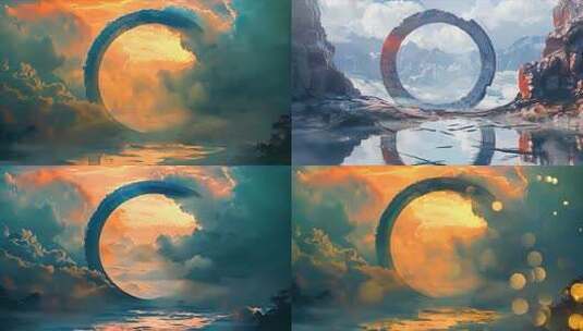 科幻宇宙星际之门 平行宇宙空间 穿越时空高清在线视频素材下载