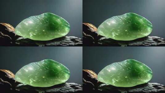 岫玉翡翠玉石珠宝展示高清在线视频素材下载
