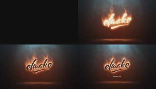 燃烧火焰logo演绎AE模板高清AE视频素材下载
