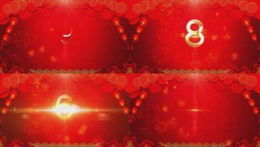 简洁红色喜庆新年快乐片头宣传展示AE模板高清AE视频素材下载