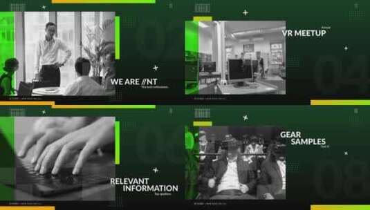 绿色公司团队企业宣传介绍AE模板高清AE视频素材下载