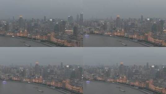 上海城市外滩航拍高清在线视频素材下载