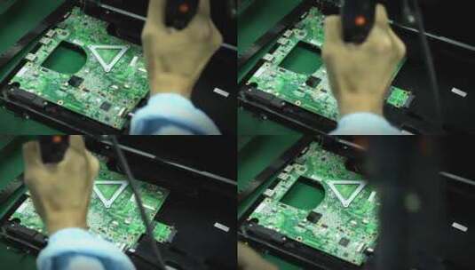 电脑主板芯片的制造过程高清在线视频素材下载