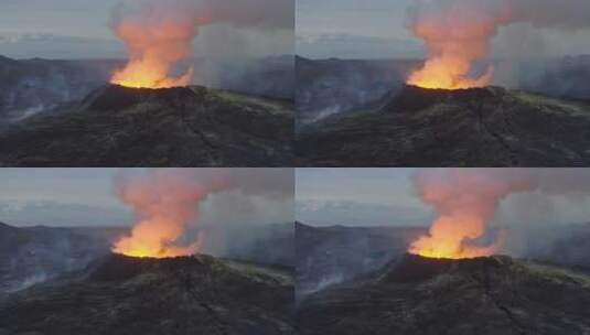 火山喷发熔岩岩浆高清在线视频素材下载