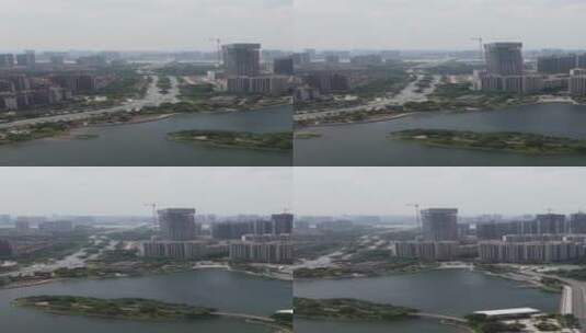 建设中的广州南沙区航拍高清在线视频素材下载