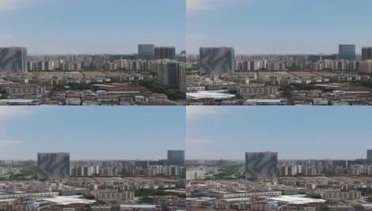 航拍城市高楼与城中村高清在线视频素材下载