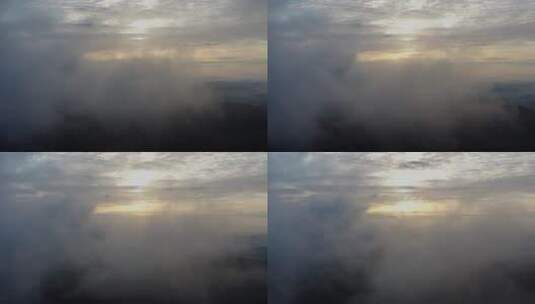 穿透云雾的阳光高清在线视频素材下载