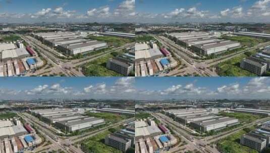 广西南宁南南铝厂区外部航拍高清在线视频素材下载