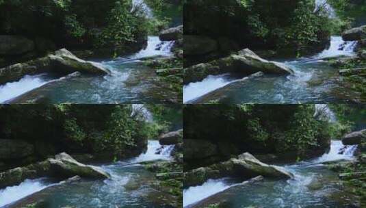 高山泉水溪水流水瀑布高清在线视频素材下载