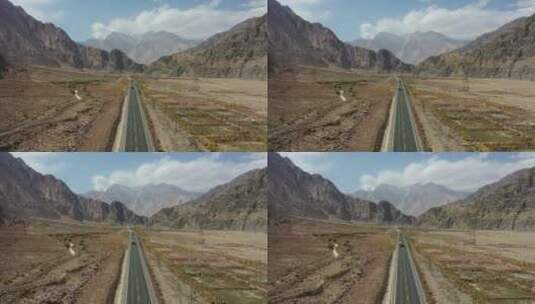新疆喀什帕米尔高原雪山中巴公路风光高清在线视频素材下载