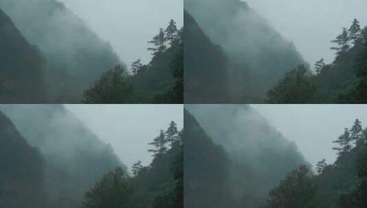 浓雾弥漫的山谷高清在线视频素材下载