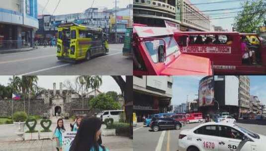 菲律宾城市交通街头街景东南亚旅行视频素材高清在线视频素材下载