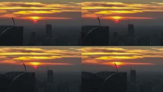 城市日落空镜高清在线视频素材下载