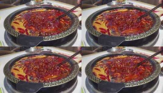 沸腾的重庆火锅美食素材高清在线视频素材下载
