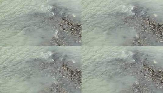 河流冲刷石堆高清在线视频素材下载
