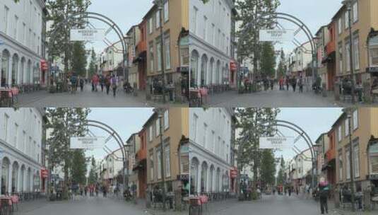 街道上的人延时镜头高清在线视频素材下载